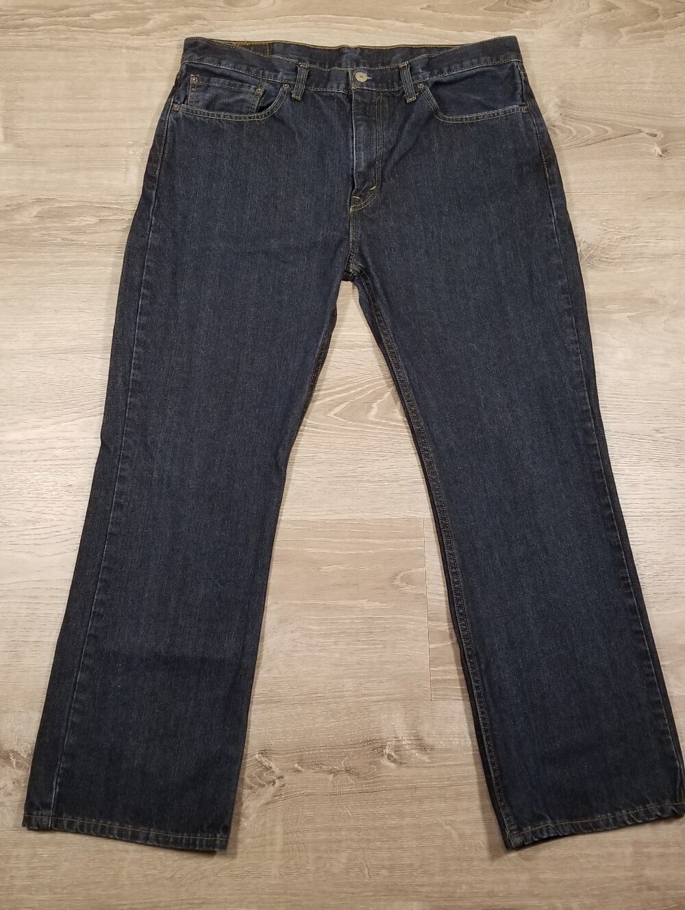 Levis 527 Slim Boot Cut Jeans Mens 36x30 Low Rise Dark Wash Denim Western